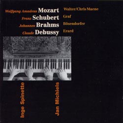 Graphic CD inlay card 'Jan Michiels & Inge Spinette - Mozart Schubert Brahms Debussy'