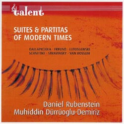 Graphic CD inlay card 'Daniel Rubenstein - Suites & Partitas Of Modern Times'