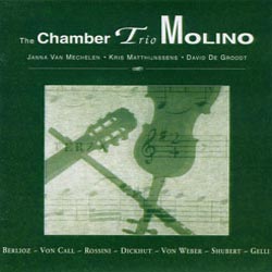 Graphic CD inlay card 'Chamber Trio Molino - Berlioz Von Call Rossini Dickhut Von Weber Shubert Gelli'