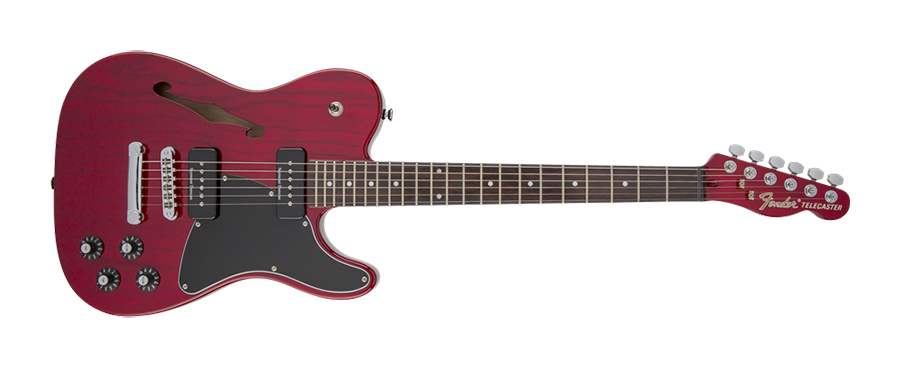 Fender - Artist Series - Jim Adkins JA-90 Telecaster® Thinline Crimson Red Transparent