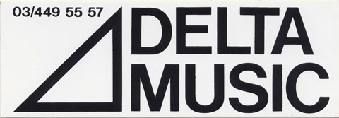 Photo logo Delta Music op vinyl zelfklever