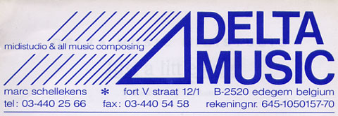 Photo logo Delta Music on letterhead