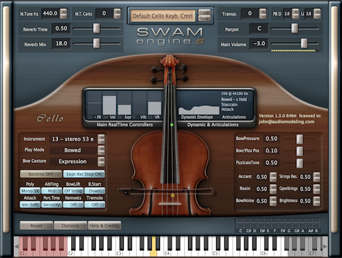 Audio Modeling - SWAM-S Engine - Cello